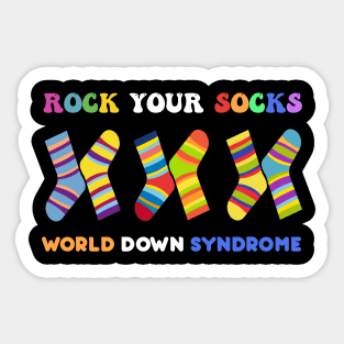 Rock Your Socks World Down Syndrome Da Cute 3-21 Trisomy 21 Sticker